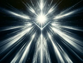 Rays de lumière blanche symbolisant la sagesse en franc-maçonnerie sur fond sombre