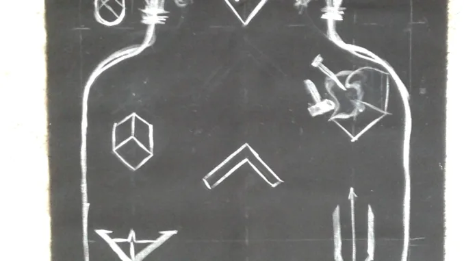 Le Tableau de Loge affichant des symboles maçonniques